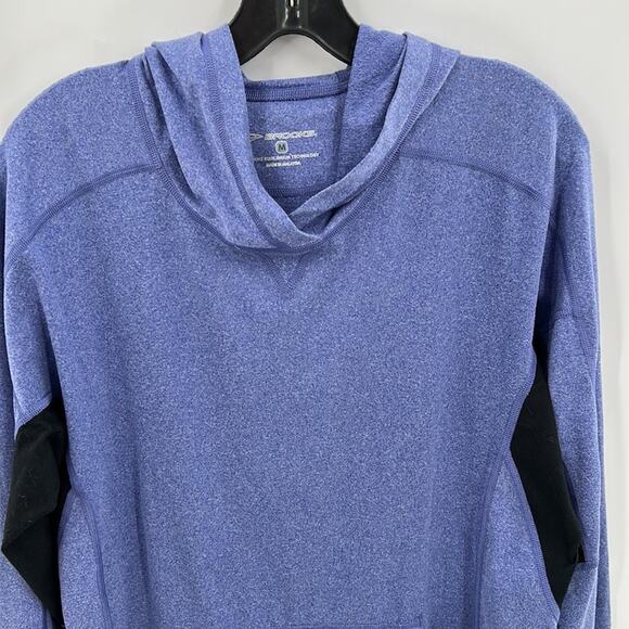 Brooks Women's Blue Long Sleeve Hooded Pullover Active Wear Tee Size Medium - Picture 2 of 14